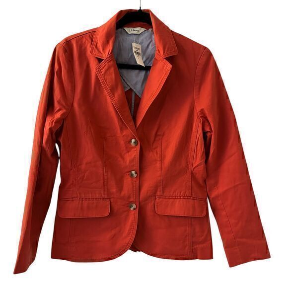 L.L. Bean Jackets & Blazers - L.L. Bean Sea Rose Bridgton Twill 3 Button Cotton Stretchy Blazer Size S NWT